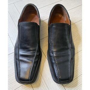 DONALD J. PLINER Executive Dress Leather‎ Black Loafer Shoes Italy Men Sz 12 M
